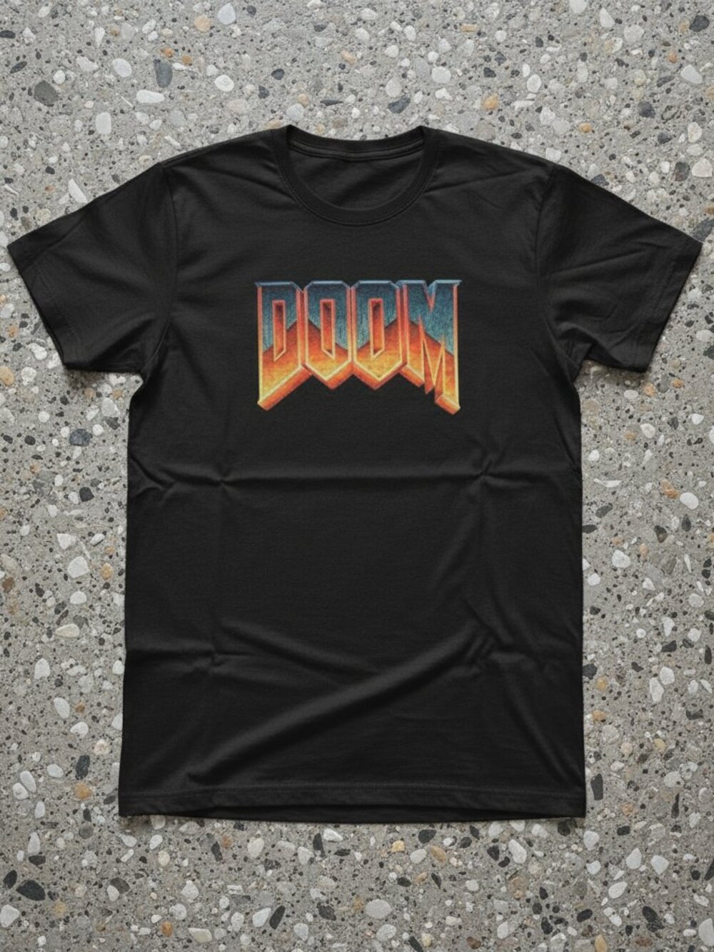 Retro FPS Style Graphic T-Shirt | Vintage Gaming Inspired Tee | Bold Gradient